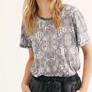 Free People We The Free Boho Snakeskin T-Shirt Small